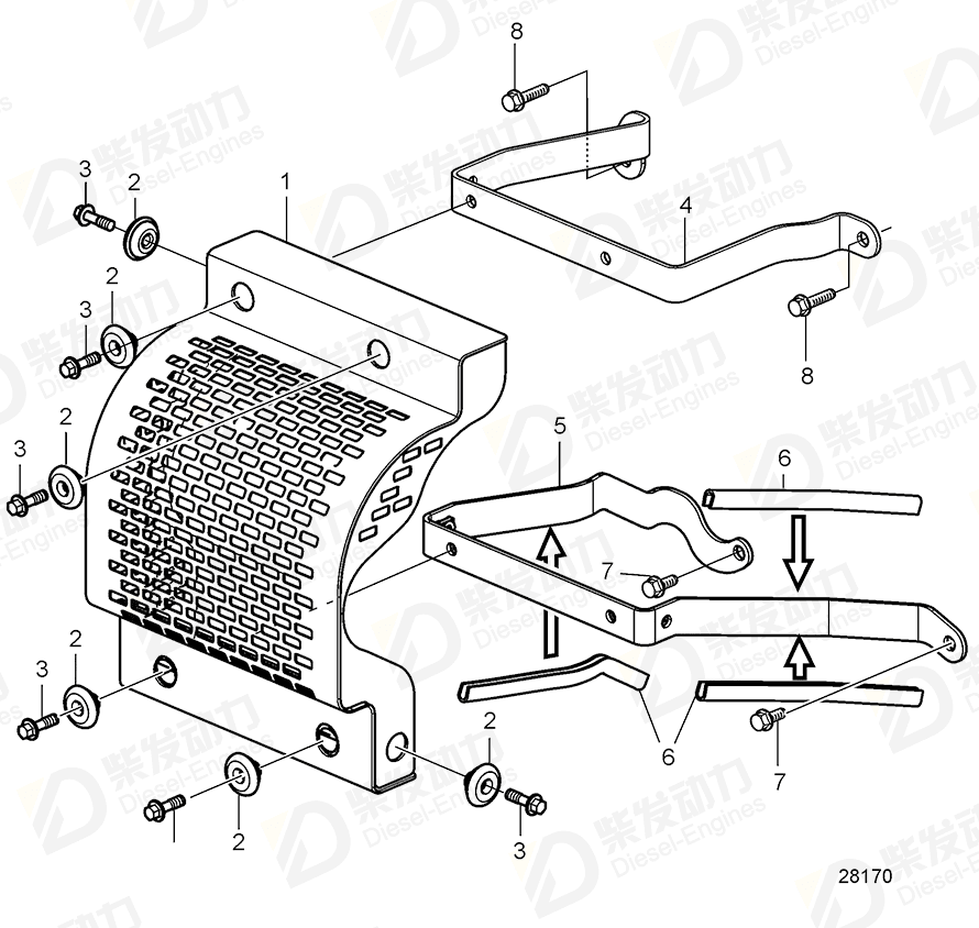 VOLVO Bracket 22308947 Drawing